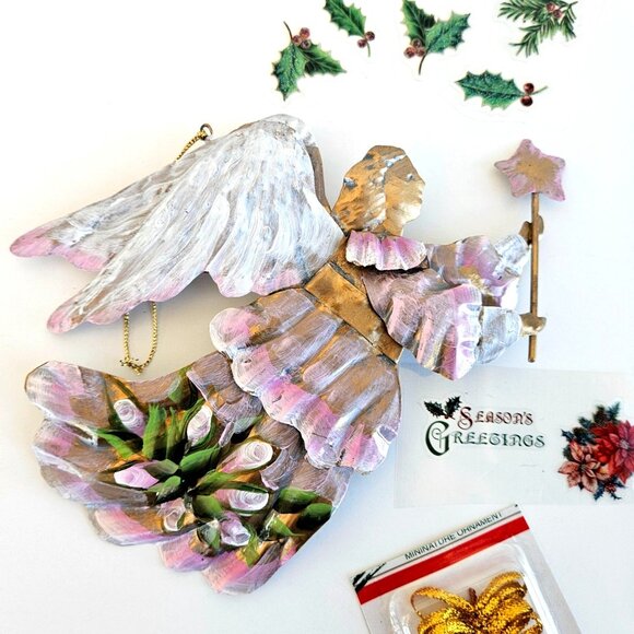 Instant Vintage Christmas Angel Ornament Collection Holiday Decor Bundle - Picture 14 of 14